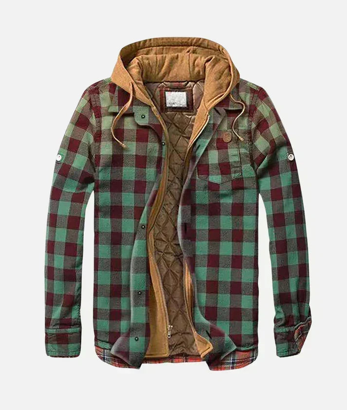 Patchwork-Jacke mit Karomuster