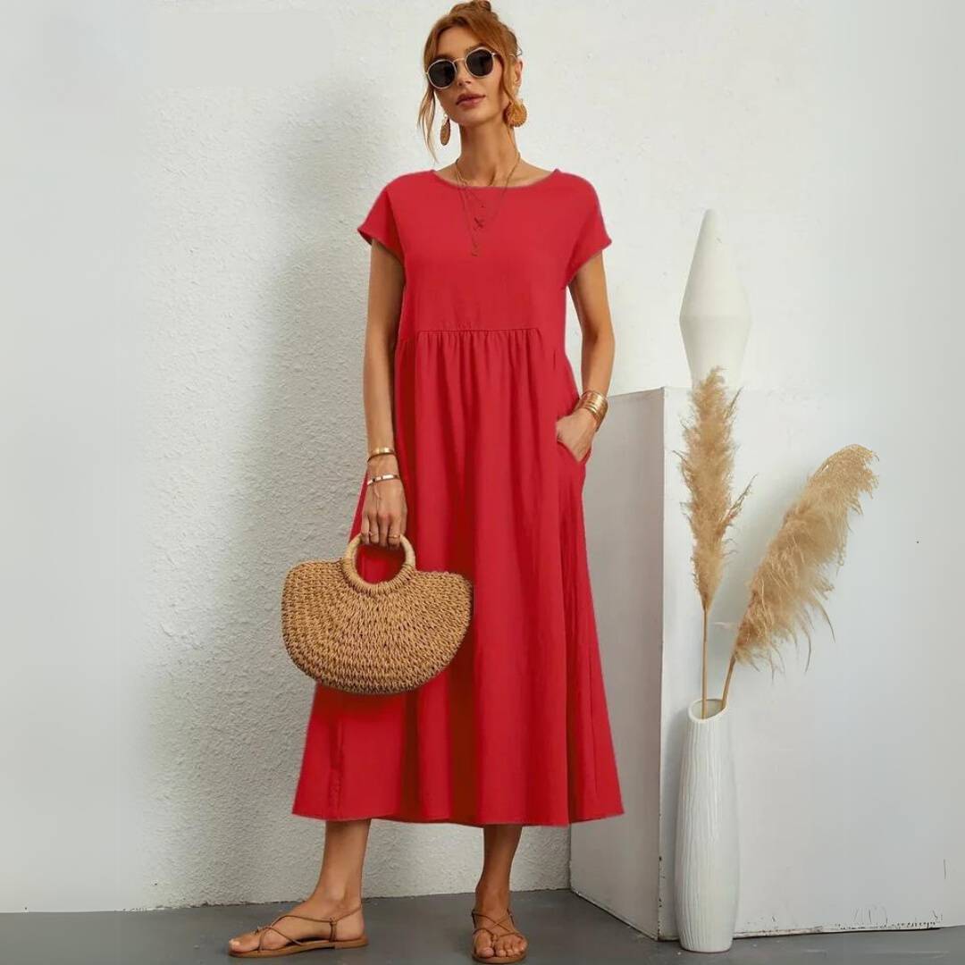 Isla – Lässiges Midikleid aus Baumwolle