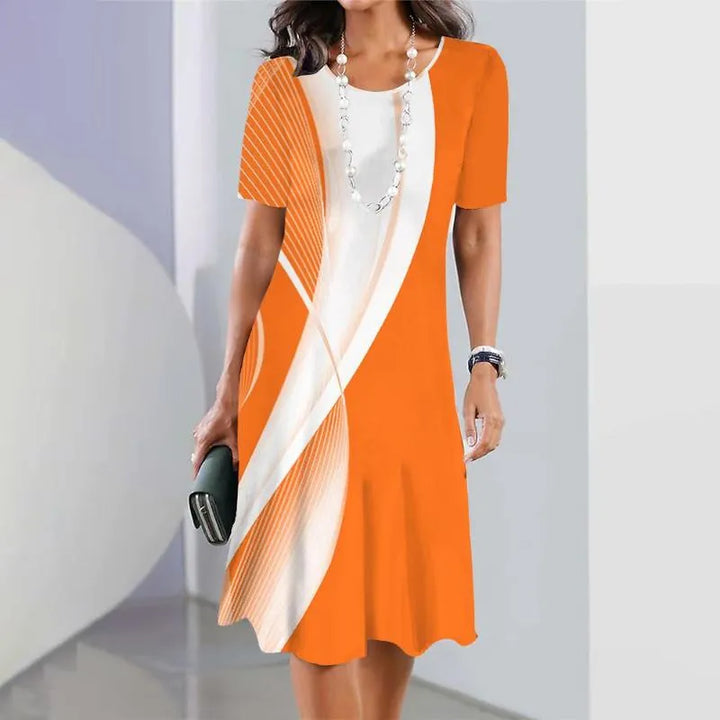Dalia – Farbiges Faltenkleid