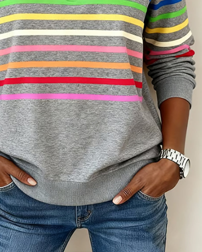 Damen Farbenfroher Pullover