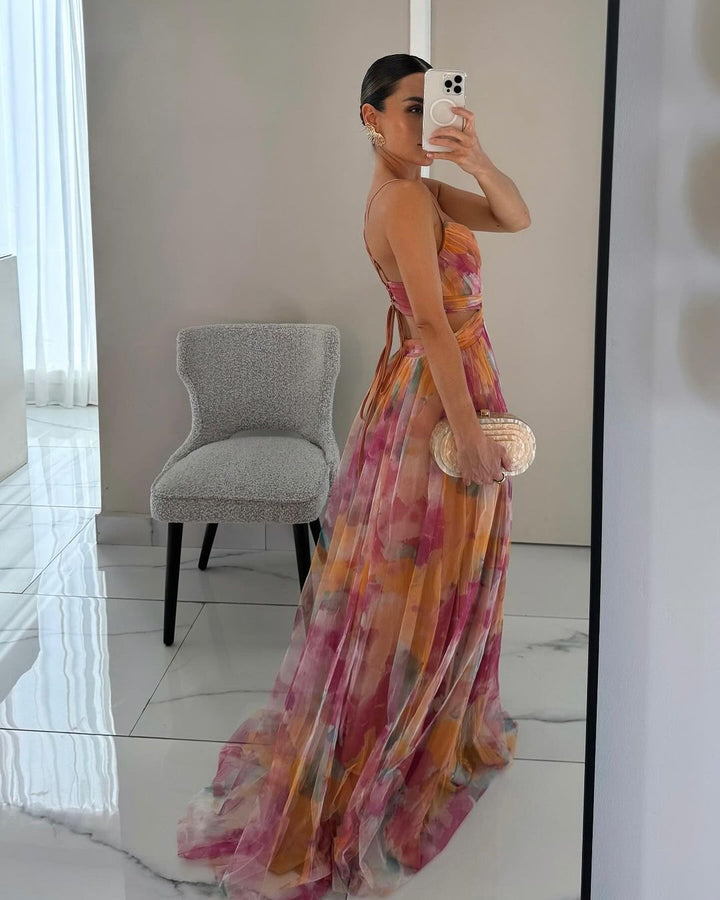Delacroix – Elegantes florales Maxikleid