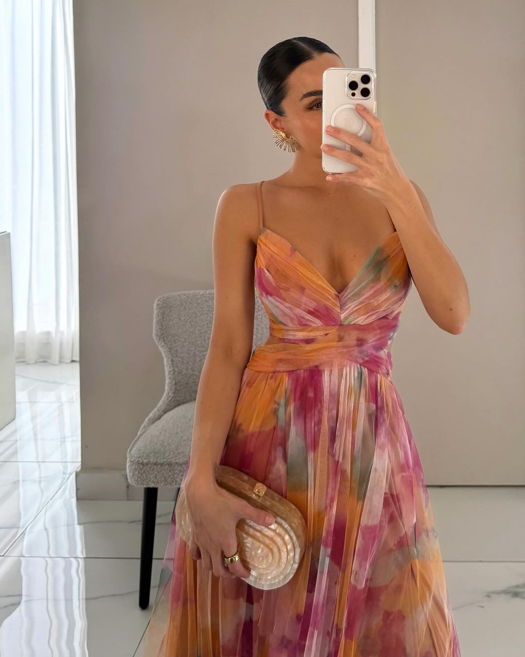 Delacroix – Elegantes florales Maxikleid