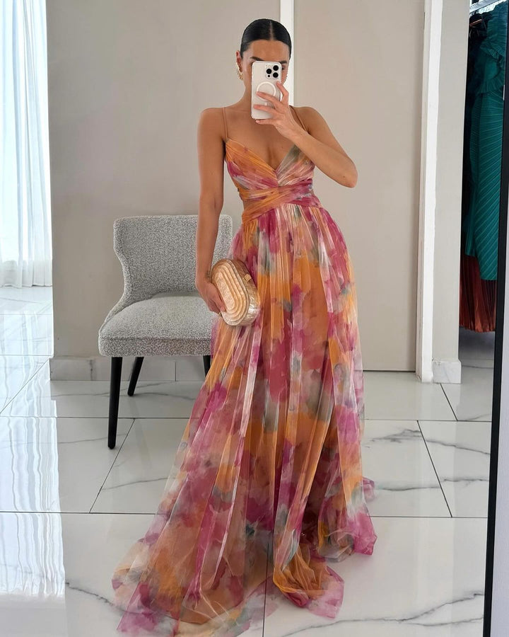 Delacroix – Elegantes florales Maxikleid