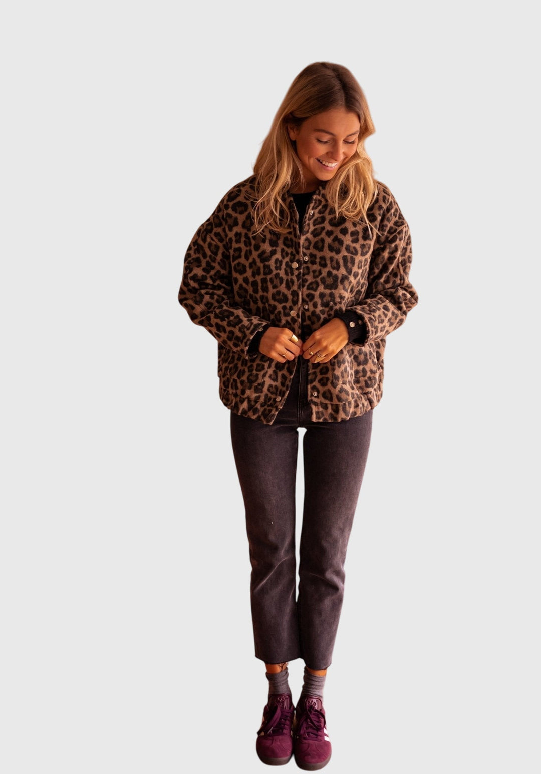 Stylische Leopardenmuster-Jacke