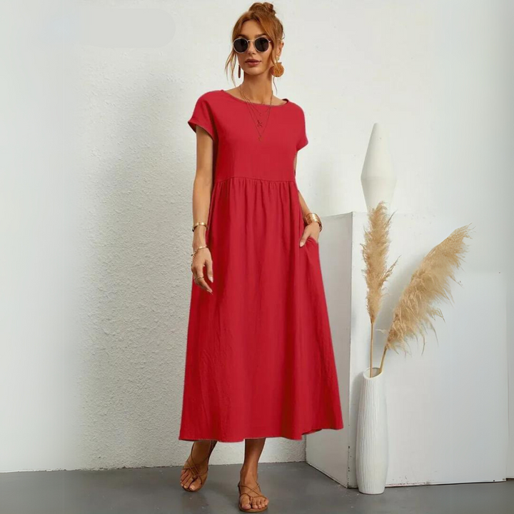 Isla – Lässiges Midikleid aus Baumwolle
