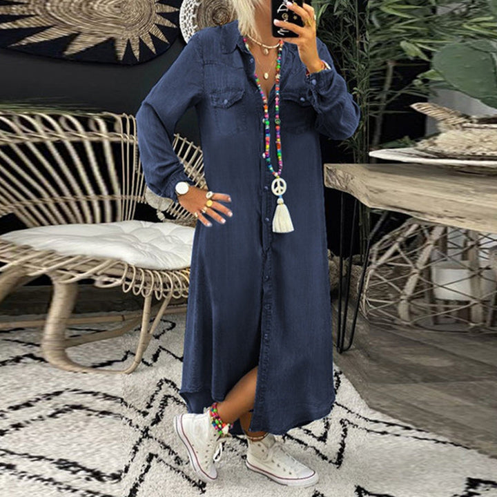 Yara - Elegantes Maxi-Jeanskleid
