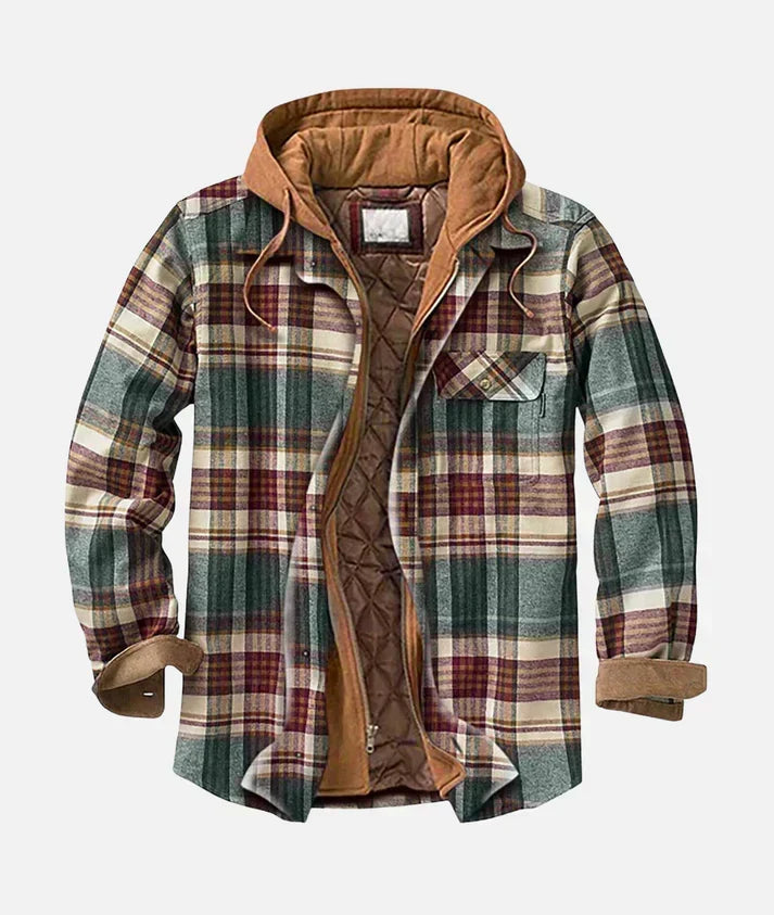 Patchwork-Jacke mit Karomuster