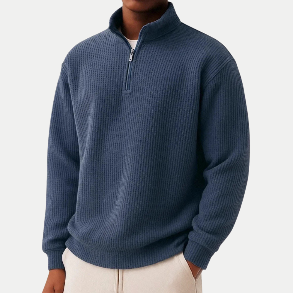 Eleganter Strickpullover mit Reißverschluss