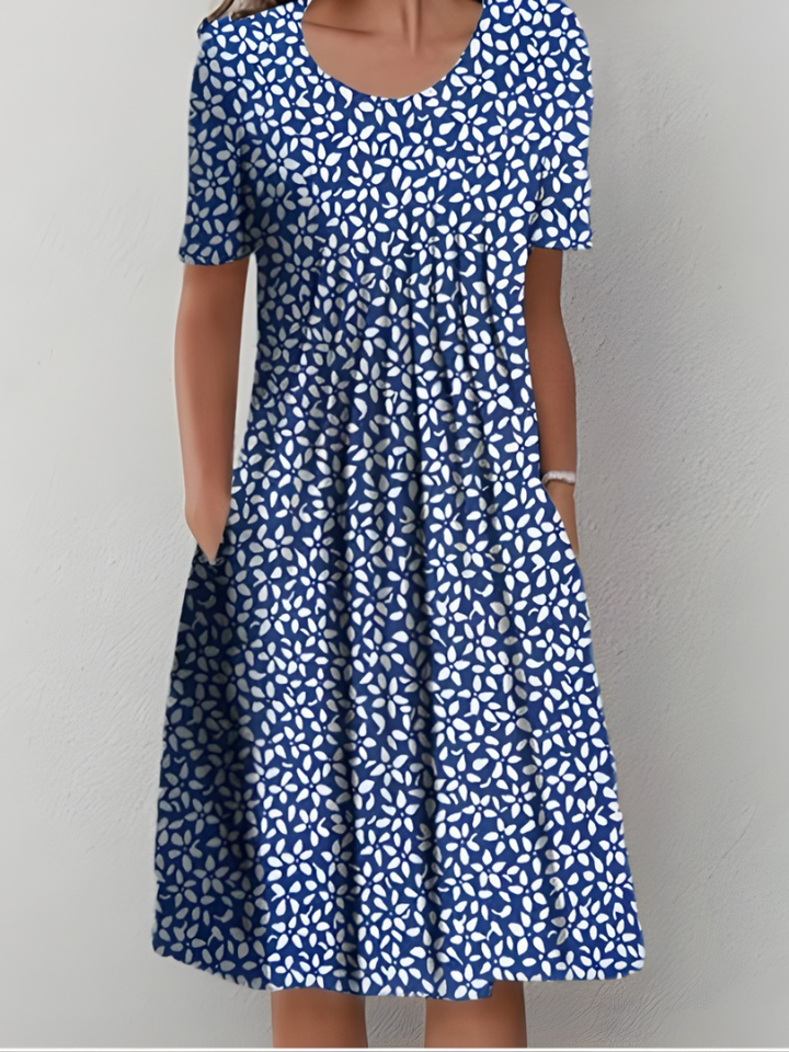 Cäcilia – Plissiertes Blumenkleid