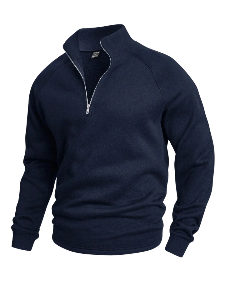 Premium Pullover mit halbem Reißverschluss