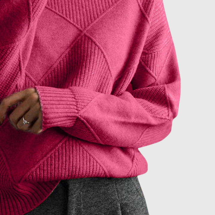 Strickpullover mit Rollkragen