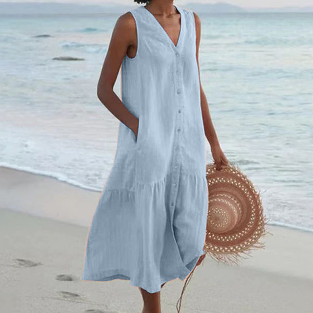LYRA – SOMMERKLEID MIT V-AUSSCHNITT