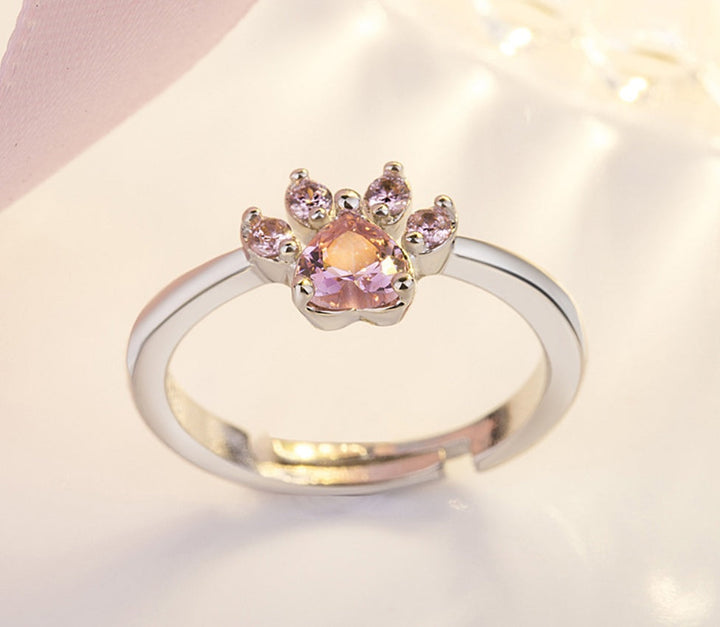 Schmuckset Paw für Damen – 4 Teile | Roségold mit Herz aus Zirkonia