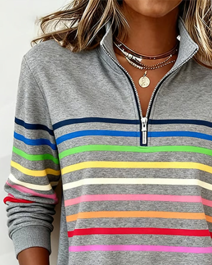 Damen Farbenfroher Pullover