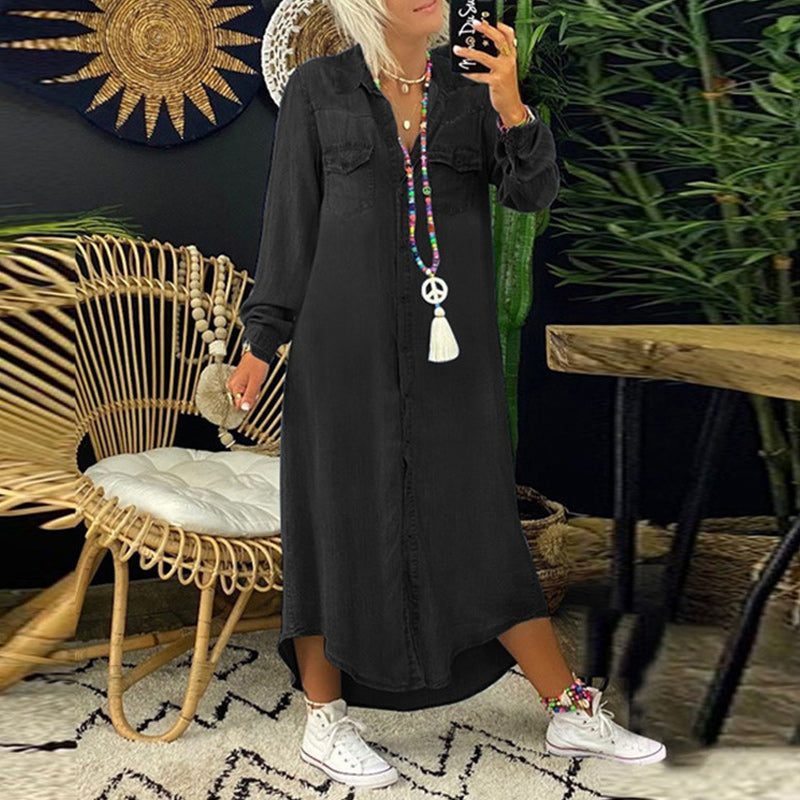Yara - Elegantes Maxi-Jeanskleid