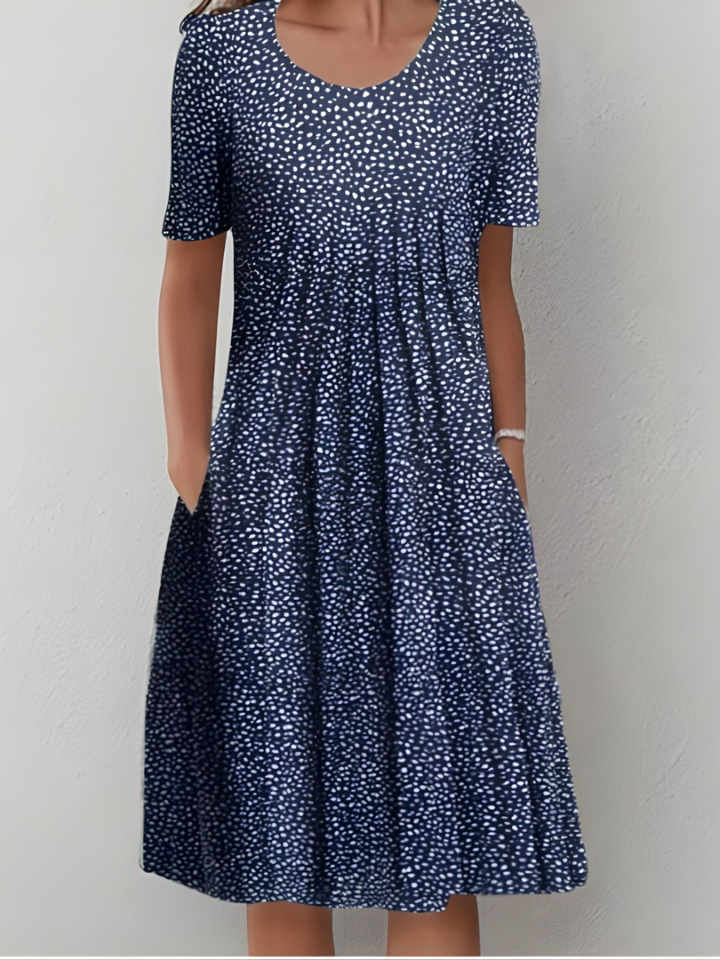 Cäcilia – Plissiertes Blumenkleid