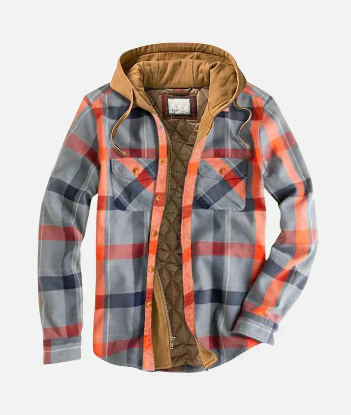 Patchwork-Jacke mit Karomuster