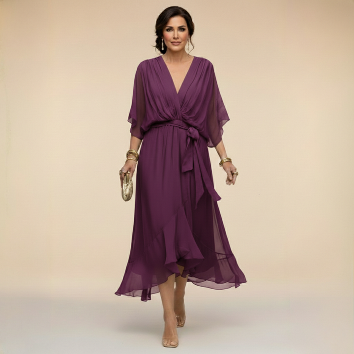 Monica - Elegantes Chiffonkleid