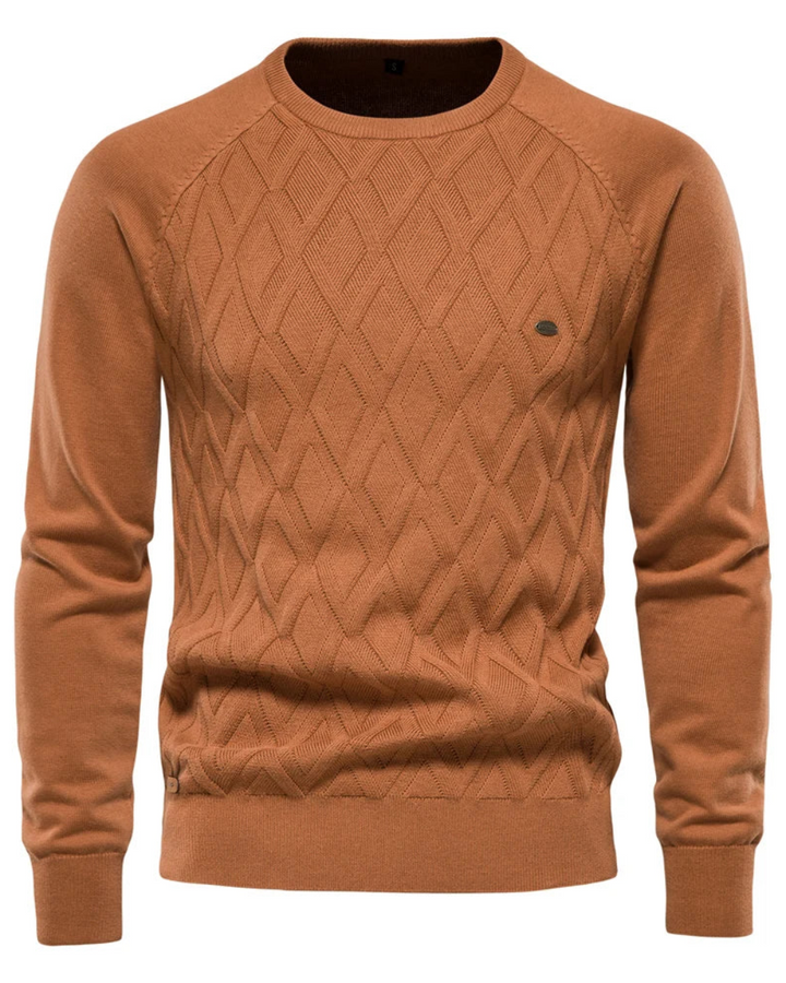 Herrenpullover mit Karomuster V2