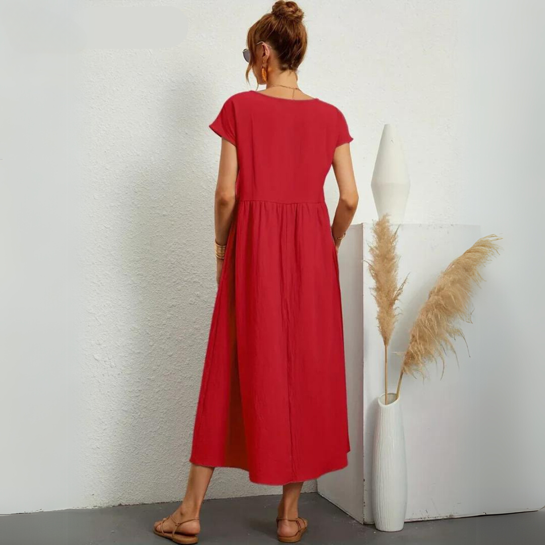 Isla – Lässiges Midikleid aus Baumwolle