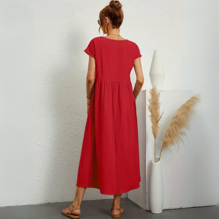Isla – Lässiges Midikleid aus Baumwolle