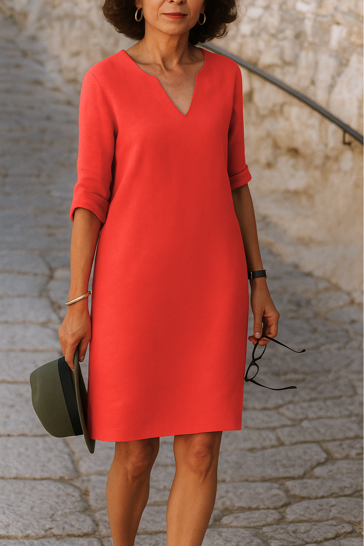 Lisette - Elegantes Kleid mit V-Ausschnitt