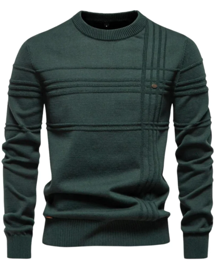 Herrenpullover mit Karomuster