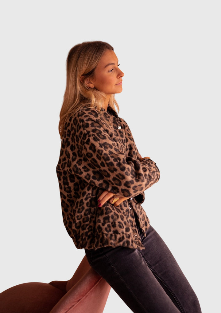 Stylische Leopardenmuster-Jacke