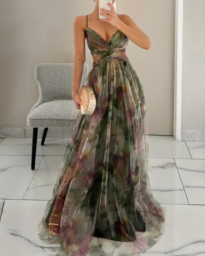 Delacroix – Elegantes florales Maxikleid