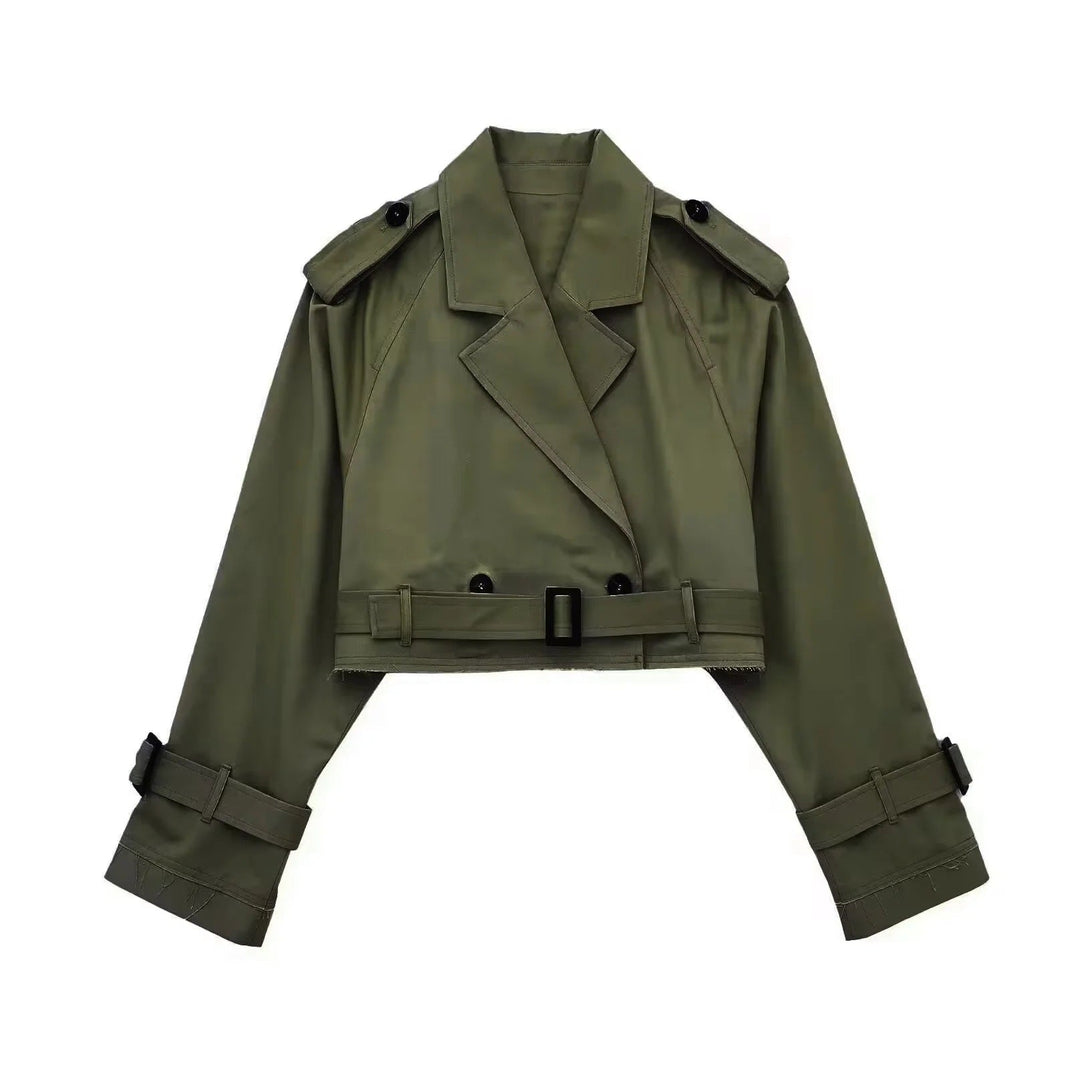 Geesje Stilvoller kurzer Trenchcoat für jede Jahreszeit