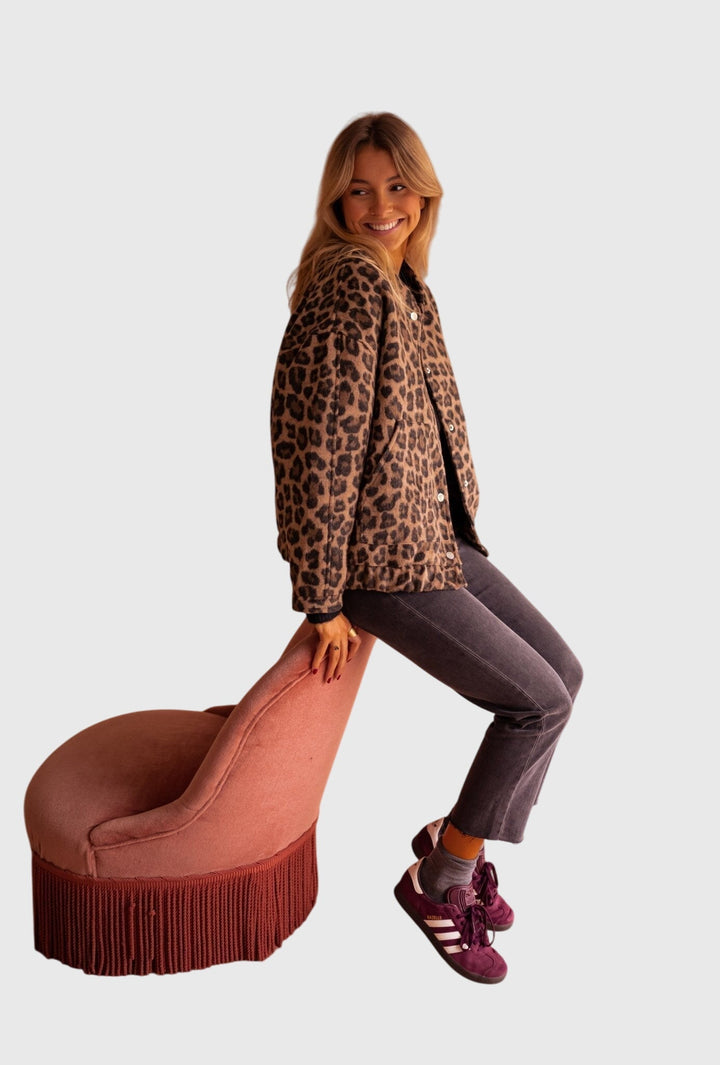 Stylische Leopardenmuster-Jacke