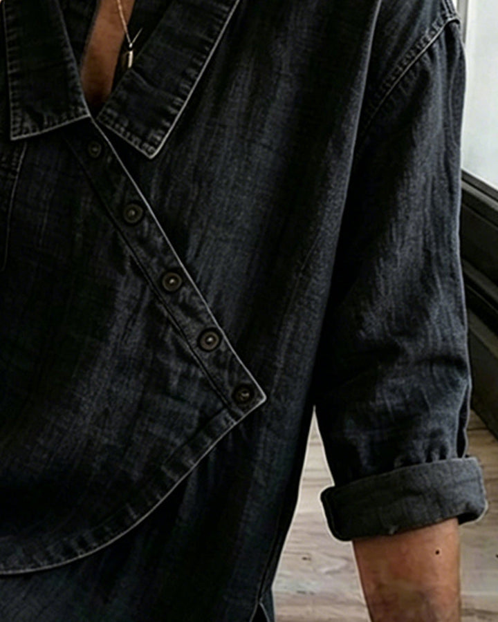 Damen Durchgeknöpfte Jeansbluse