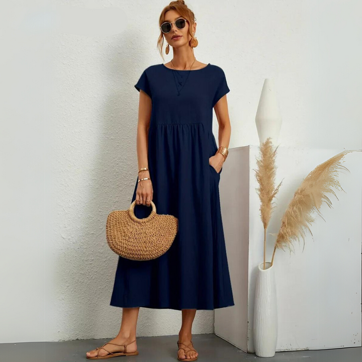 Isla – Lässiges Midikleid aus Baumwolle