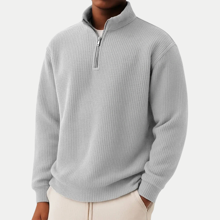 Eleganter Strickpullover mit Reißverschluss