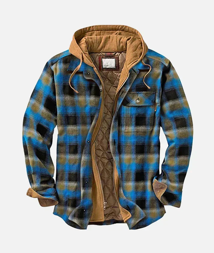 Patchwork-Jacke mit Karomuster