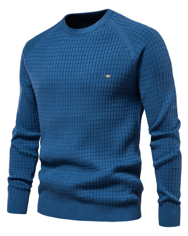 Herrenpullover mit Gittermuster