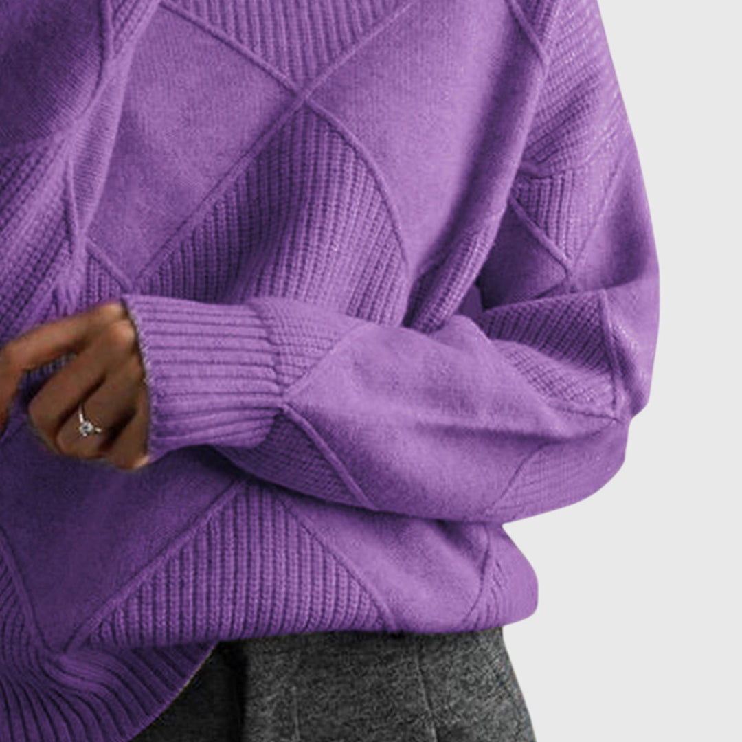 Strickpullover mit Rollkragen