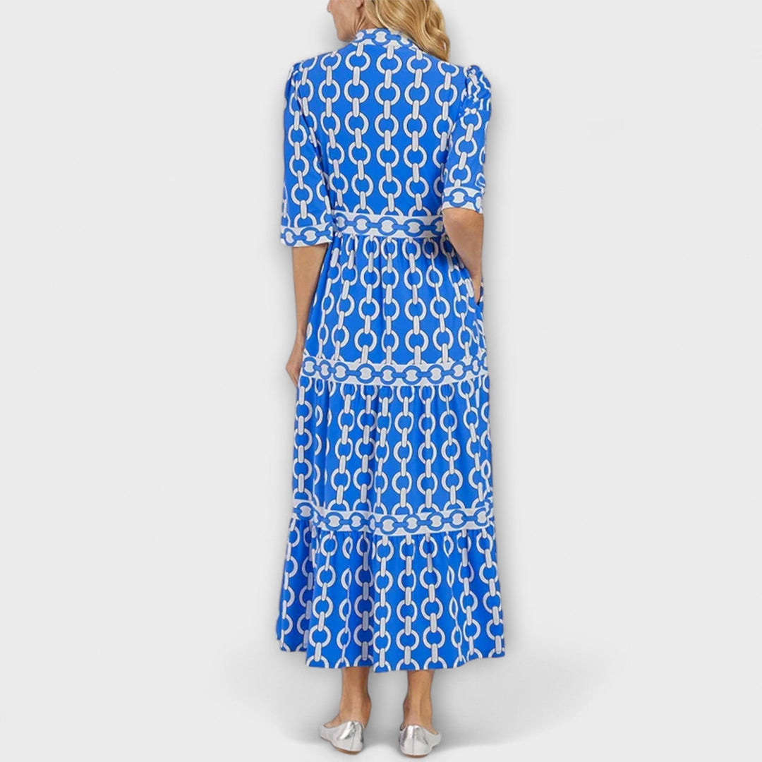 Sophia - Midikleid mit Kettenmuster