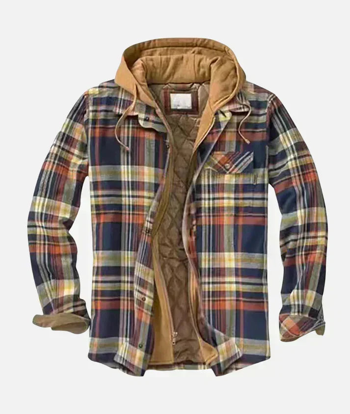Patchwork-Jacke mit Karomuster