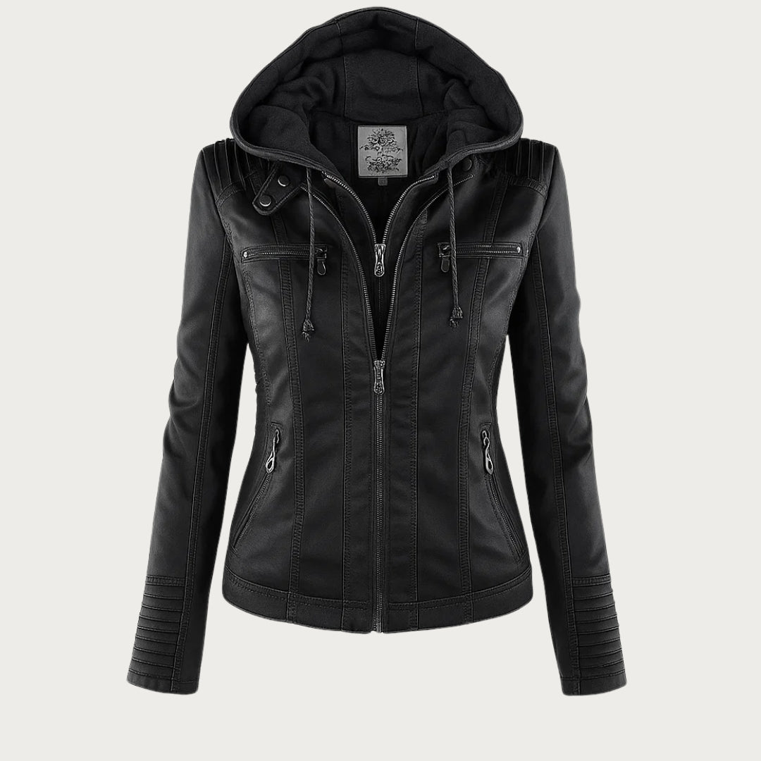 Robuste und elegante Lederjacke