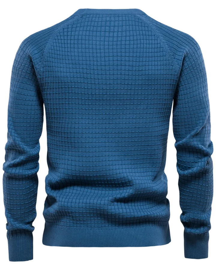Herrenpullover mit Gittermuster