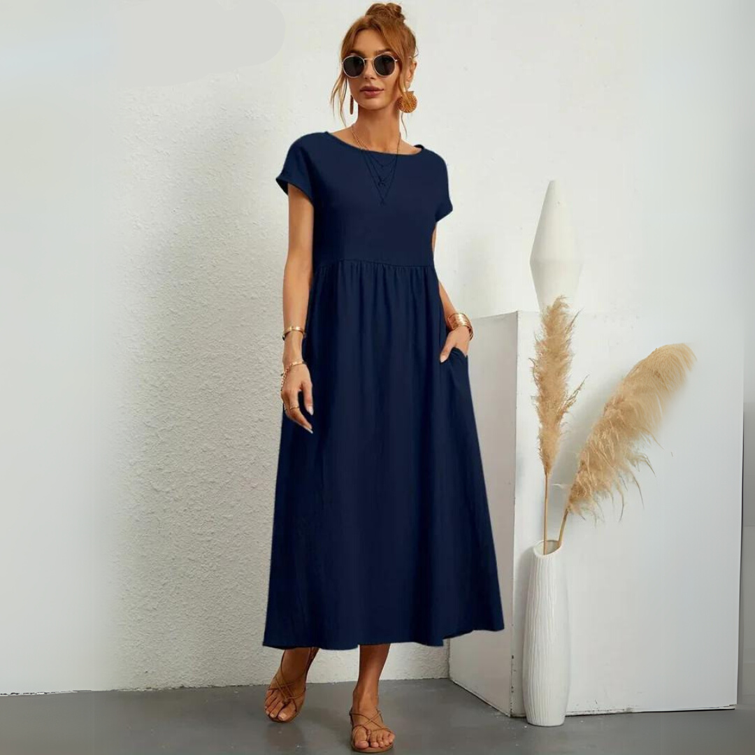 Isla – Lässiges Midikleid aus Baumwolle
