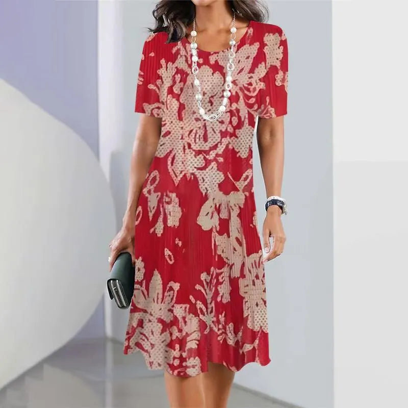 Dalia – Farbiges Faltenkleid