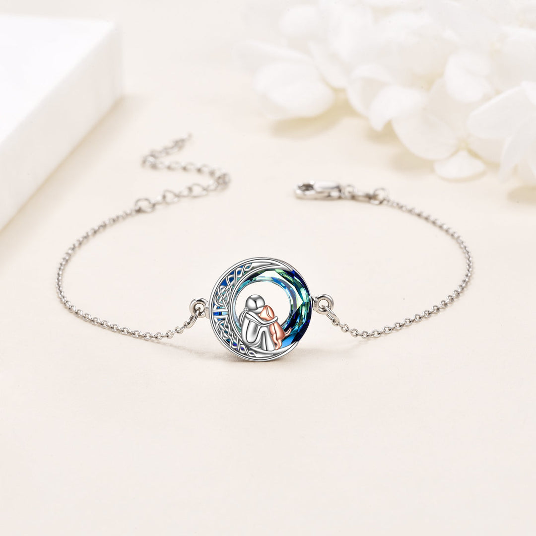 Verstellbares Glücksarmband aus 925er Sterling-Silber mit Hundemotiv