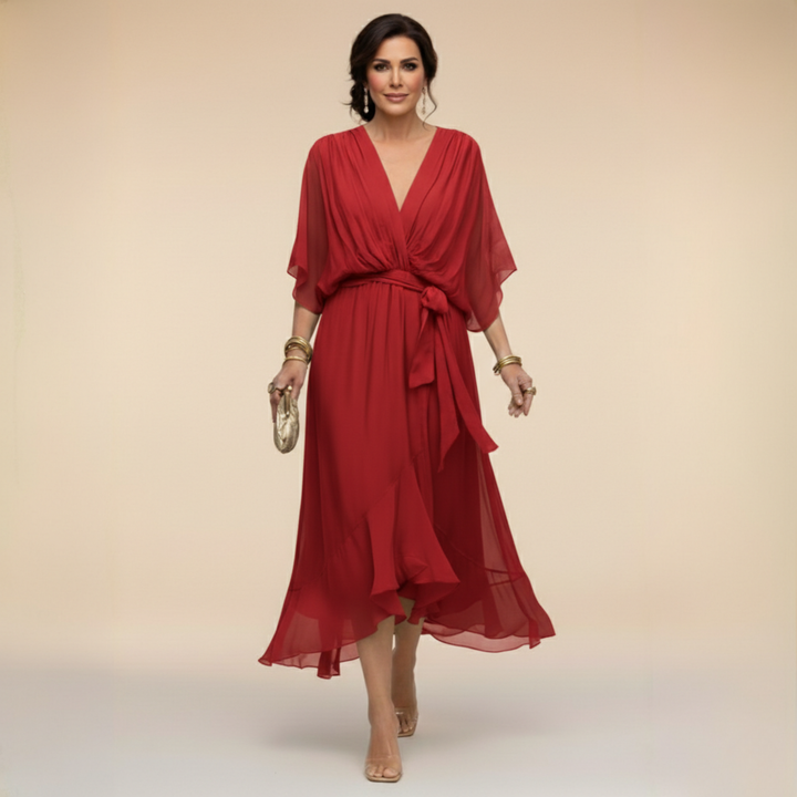 Monica - Elegantes Chiffonkleid