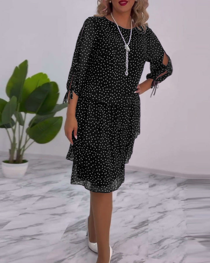 Blanche - Elegantes Polka-Dot-Kleid
