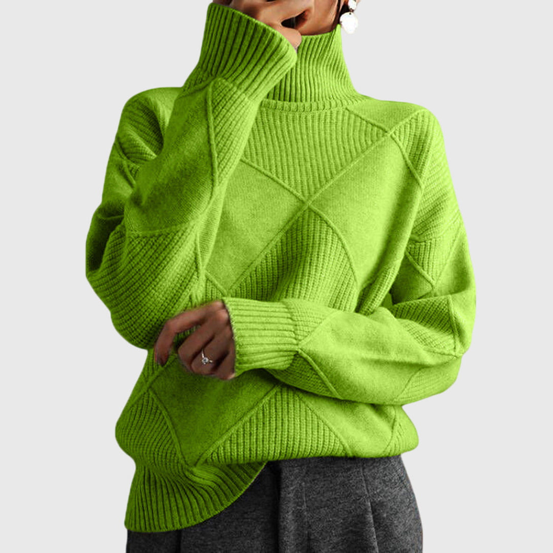 Strickpullover mit Rollkragen