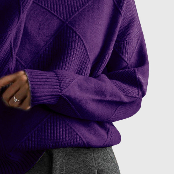 Strickpullover mit Rollkragen