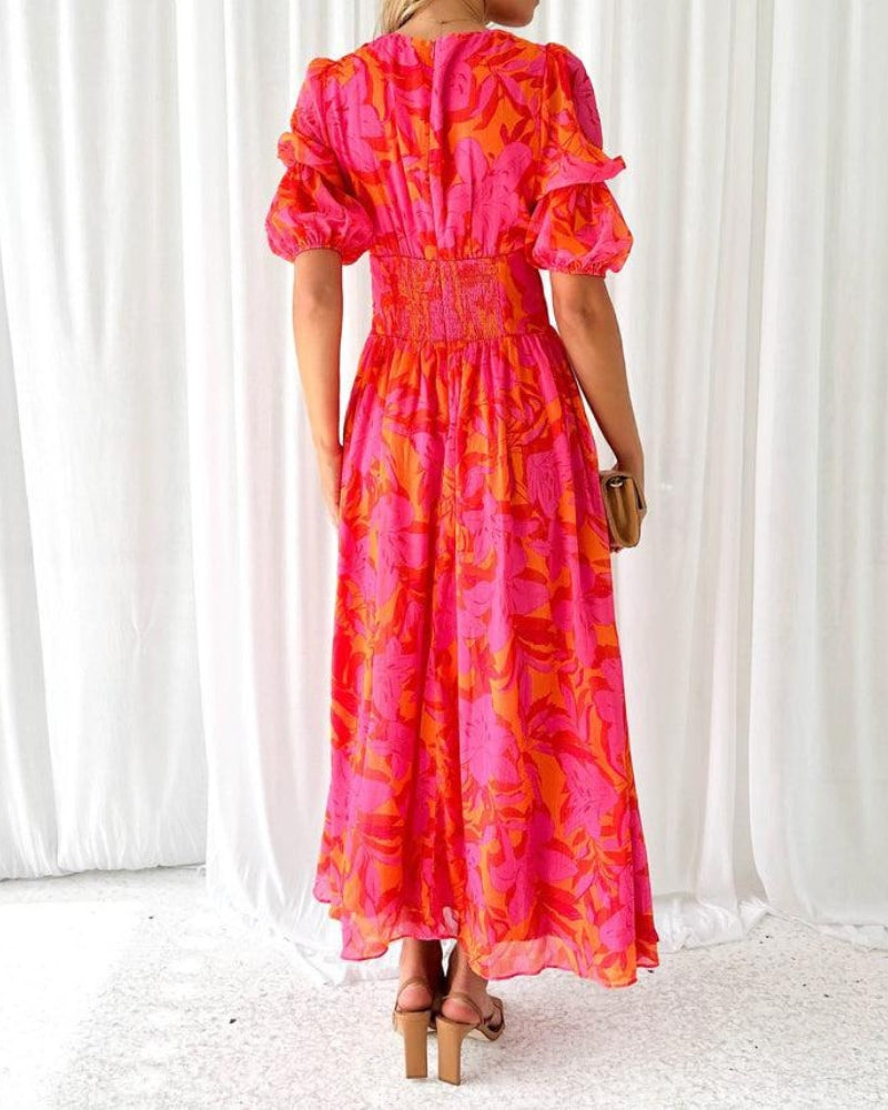 Derana - Rotrosa Maxikleid