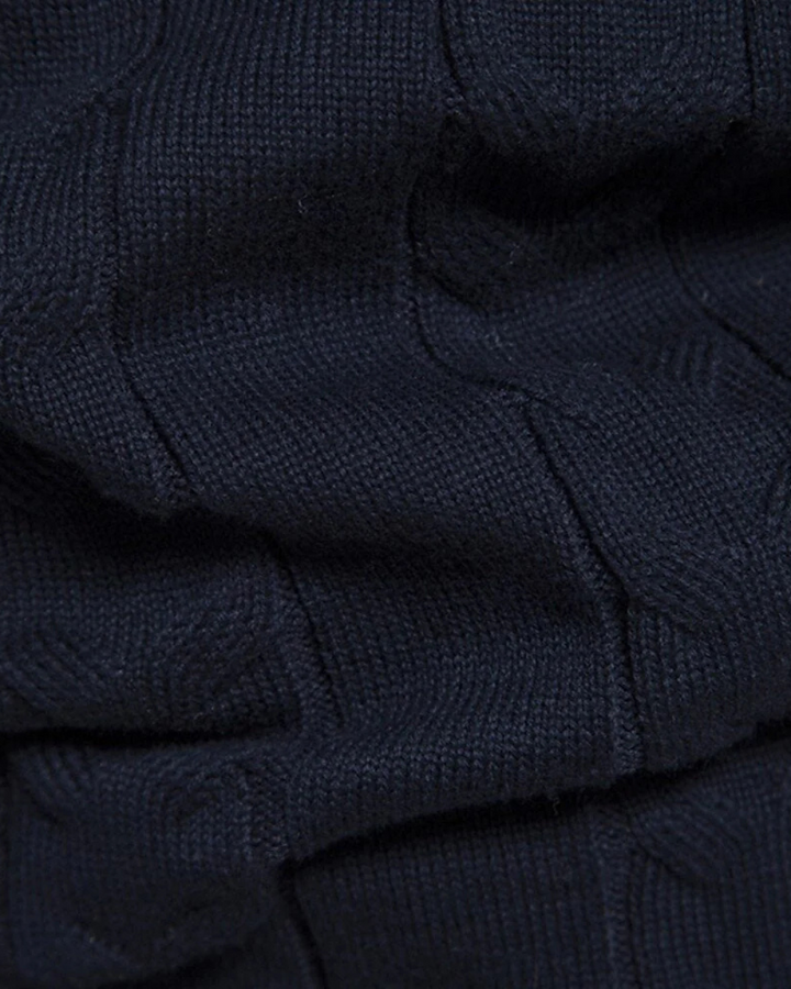Frederico Baumwollpullover mit Reißverschluss und Muster